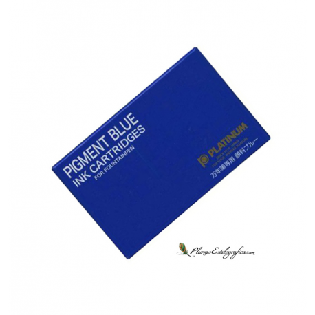Cartuchos de tinta pigmentada Platinum Azul portada