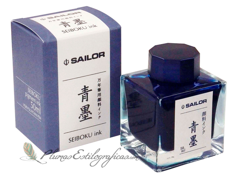 Tintero Sailor Seiboku de Tinta Pigmentada Azul-Negra 13-2002-242